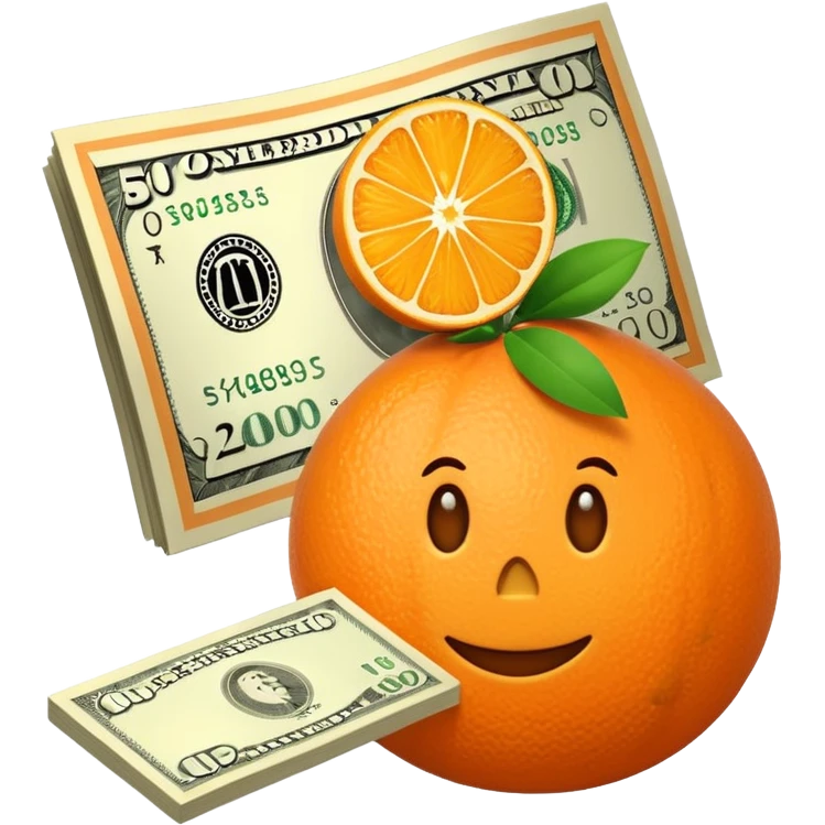 orange money bill emoji