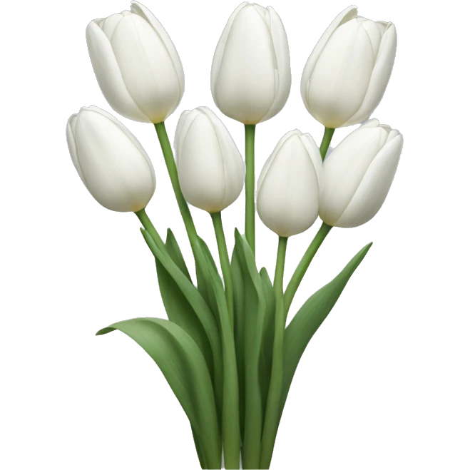 White tulips  emoji