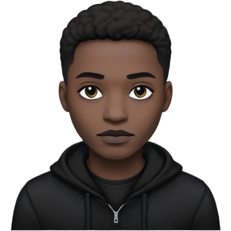 Black goth man  emoji