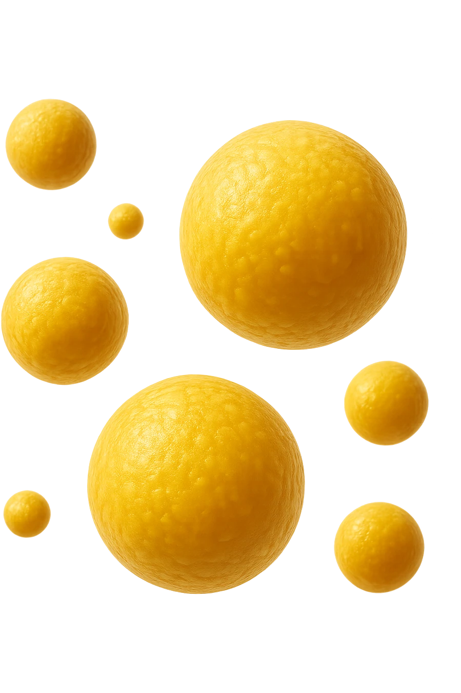 adipociti (cellule gialle) anatomiche realistiche fluttuano in aria emoji