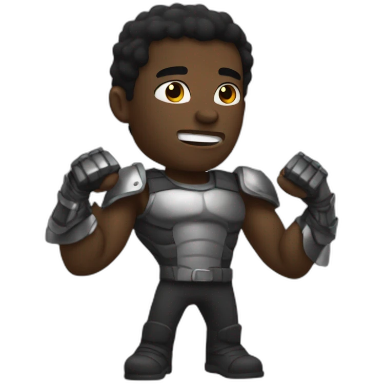 black guy with metal arms emoji