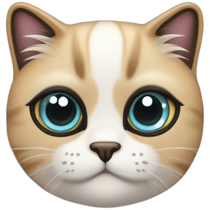 gato persa con ojos celestes emoji