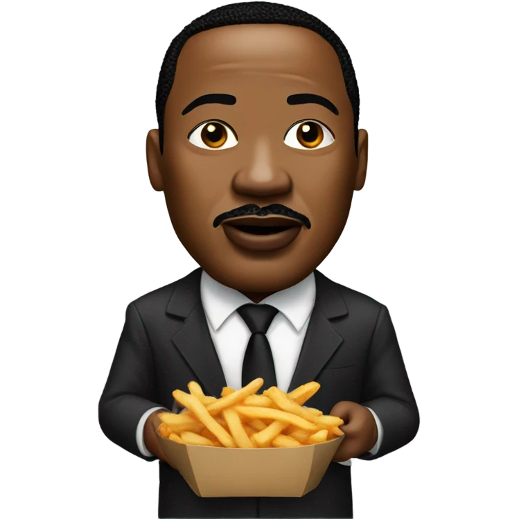 Martin Luther king jr eating fries emoji