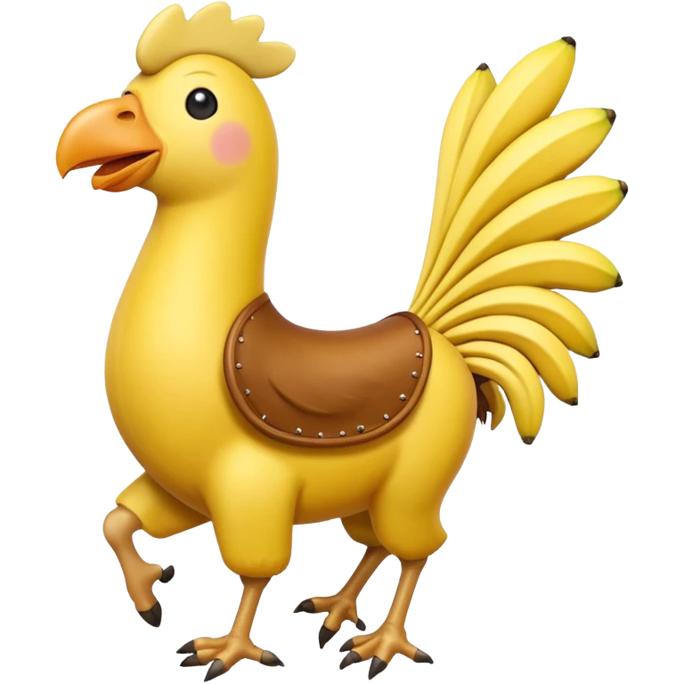 goofy banana chicken on horseback  emoji