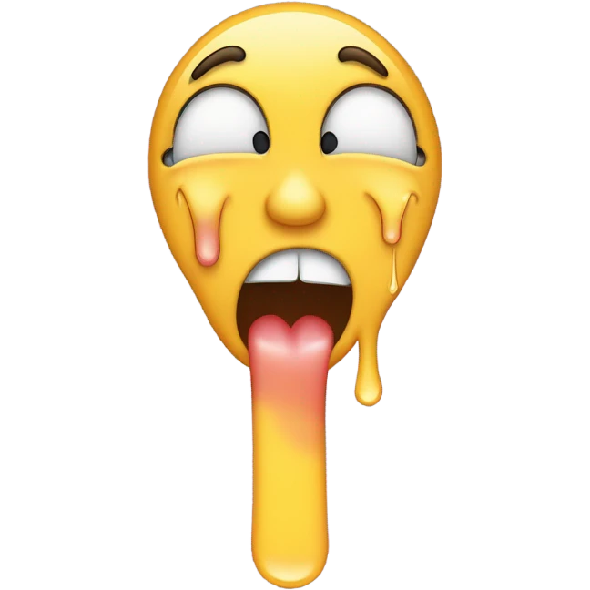 crying emoji sticking up both middle finger with its tounge out emoji