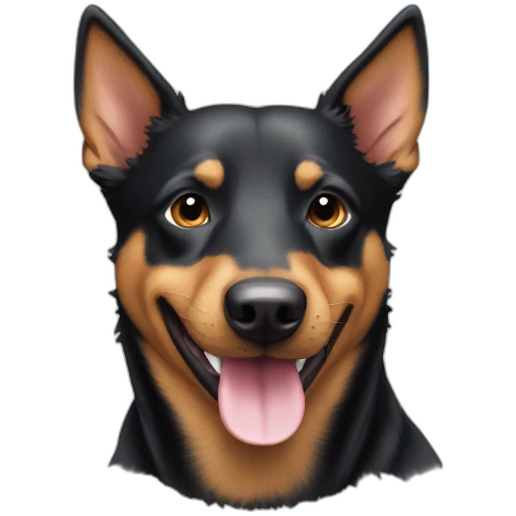 australian kelpie senior dog face emoji