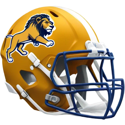 Lions football team logo helmet  emoji