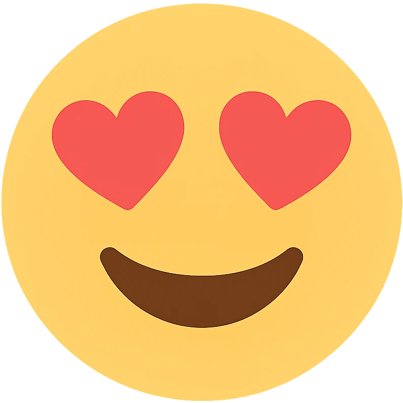 smiling face with heart eyes emoji