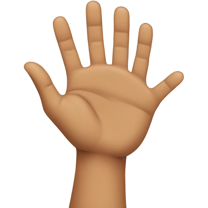 tan hands in a pretty pose with all fingers visable emoji