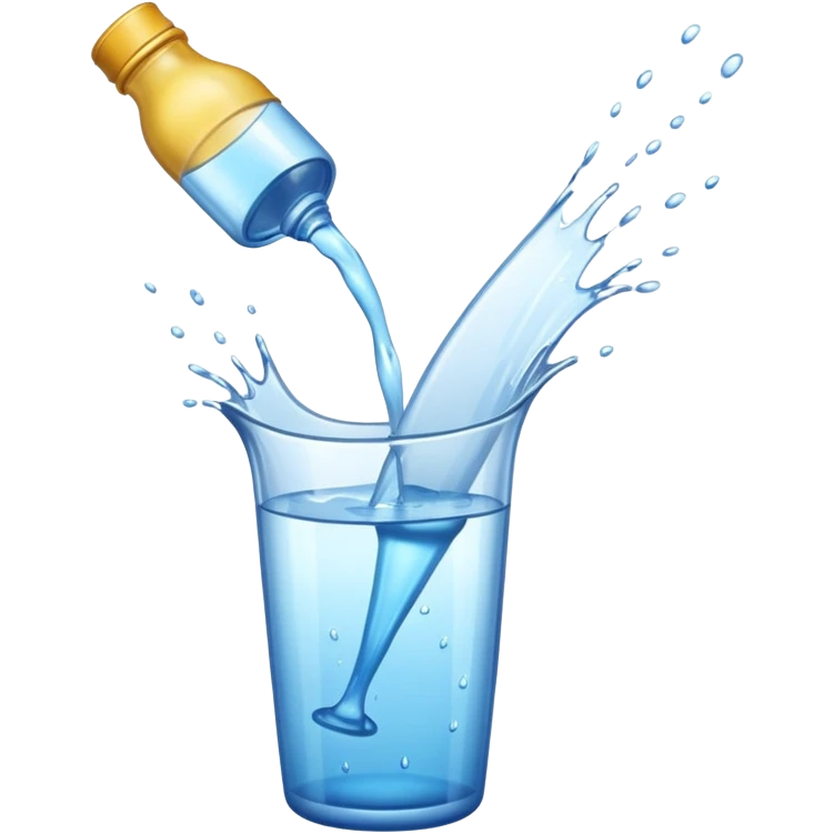 bottle spilling water emoji