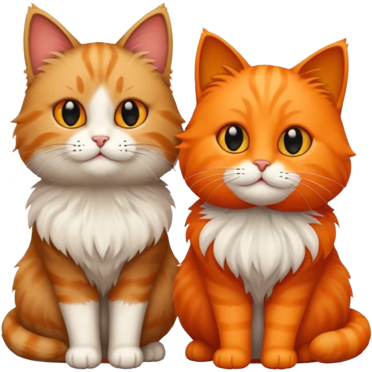 two cats in love emoji