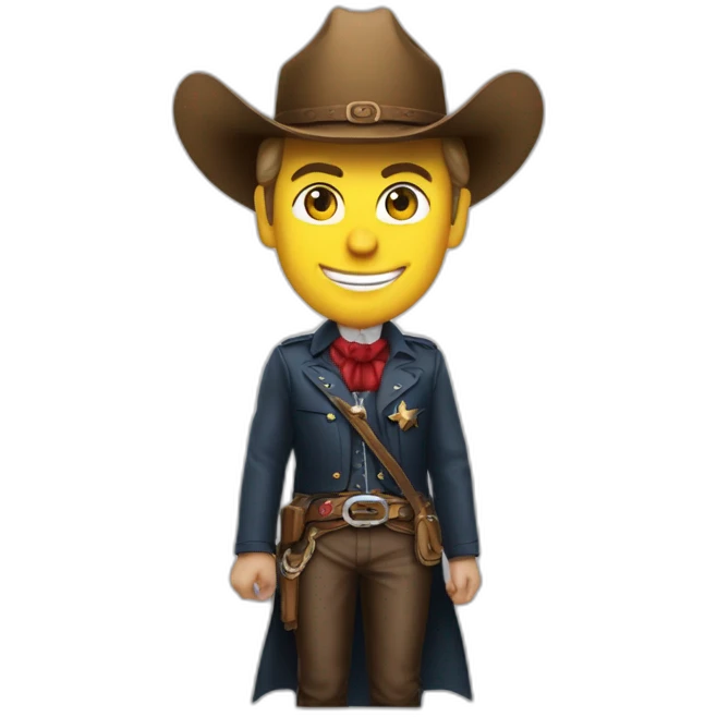 Président Macron in cowgirl emoji