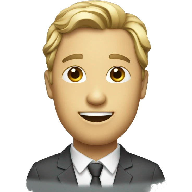 Formal person saying hello  emoji