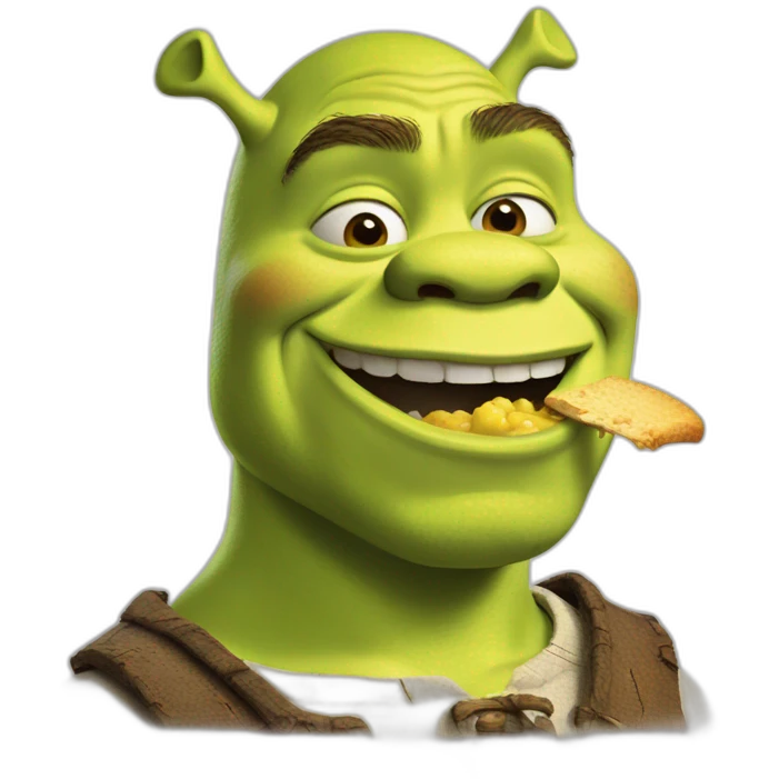 Shrek eating emoji