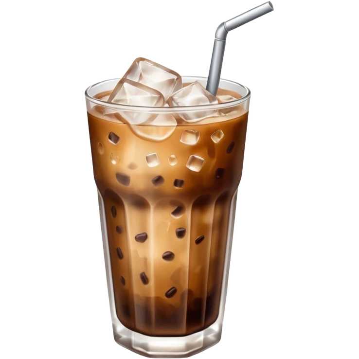 Only a glass Iced coffee emoji