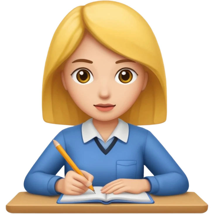Mujer estudiando emoji