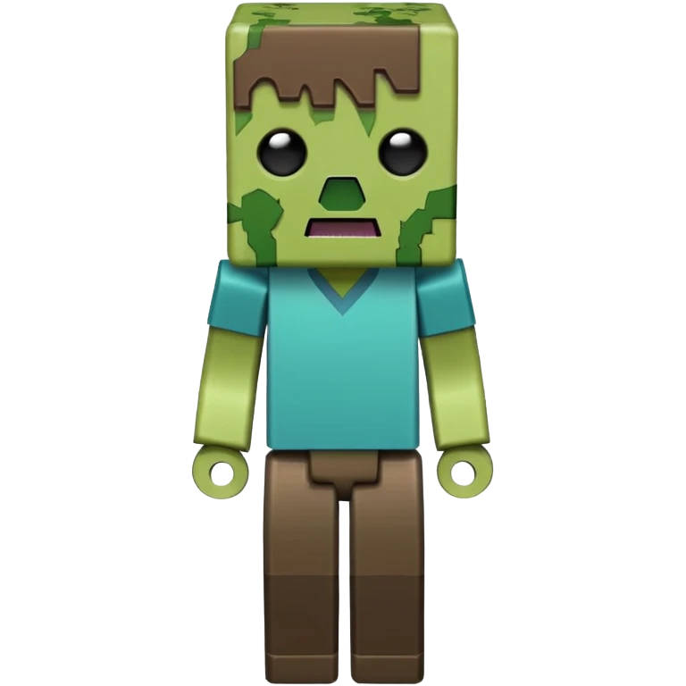 Minecraft tavuğunun üstüne binmiş Minecraft zombisi emoji