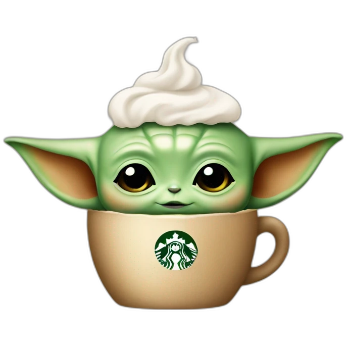baby yoda starbucks logo emoji