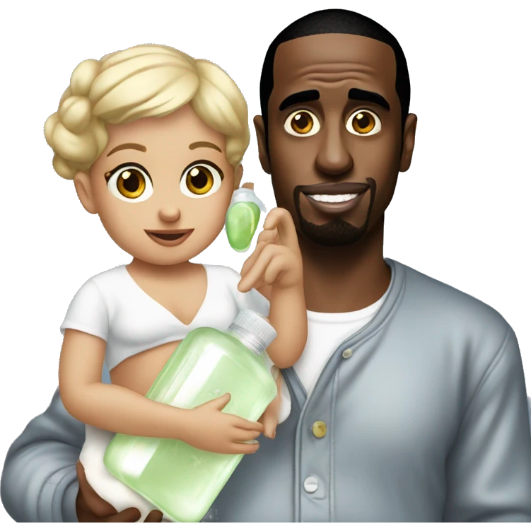 P diddy holding baby oil emoji
