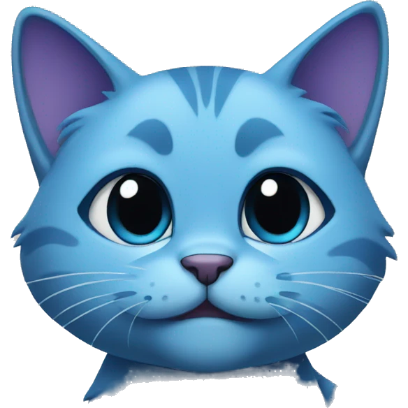 A blue cartoon cat emoji
