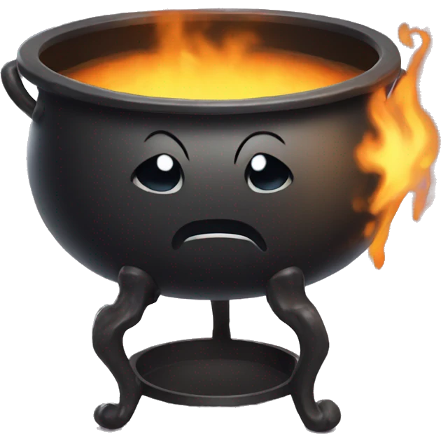 Cauldron with uwu face emoji