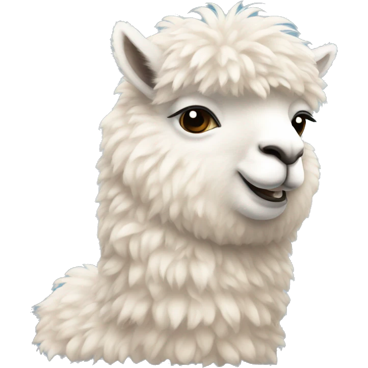 Fluffy alpaca emoji