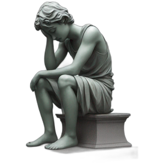 Statue triste 🗿 emoji