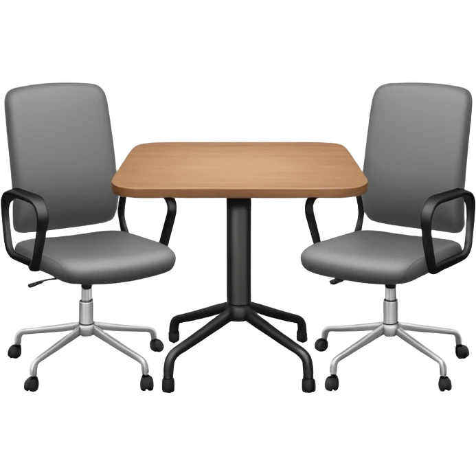table and three office chairs emoji