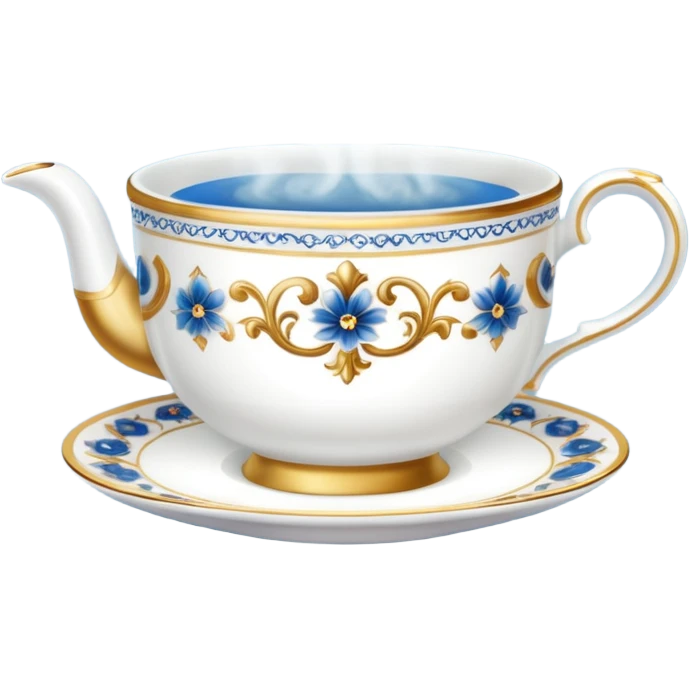 Fancy Teacup with steam rising emoji