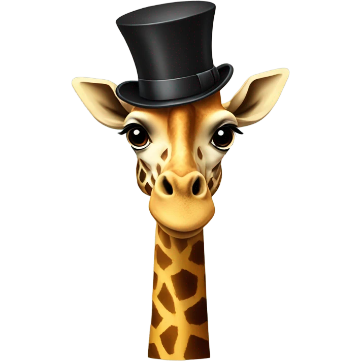 Giraffe with top hat emoji