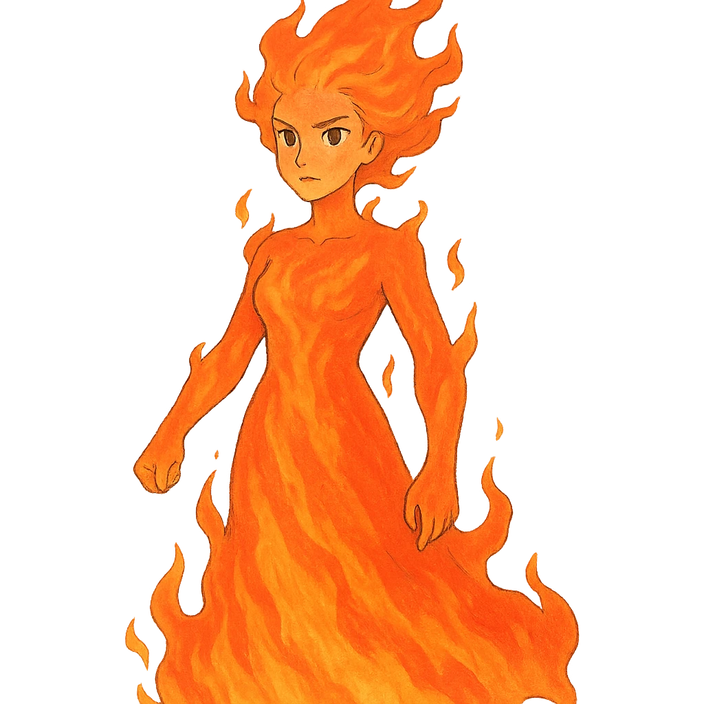 fire woman standing emoji