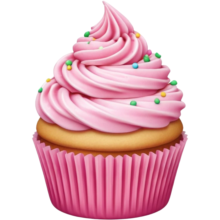 Cupcake with pink icing emoji
