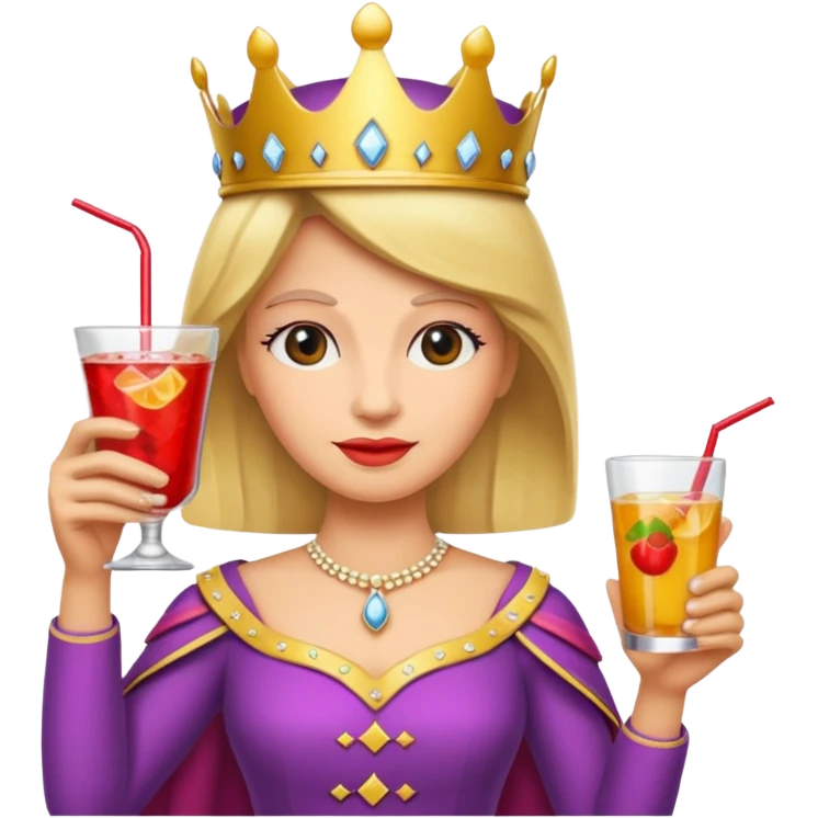 queen with drink emoji