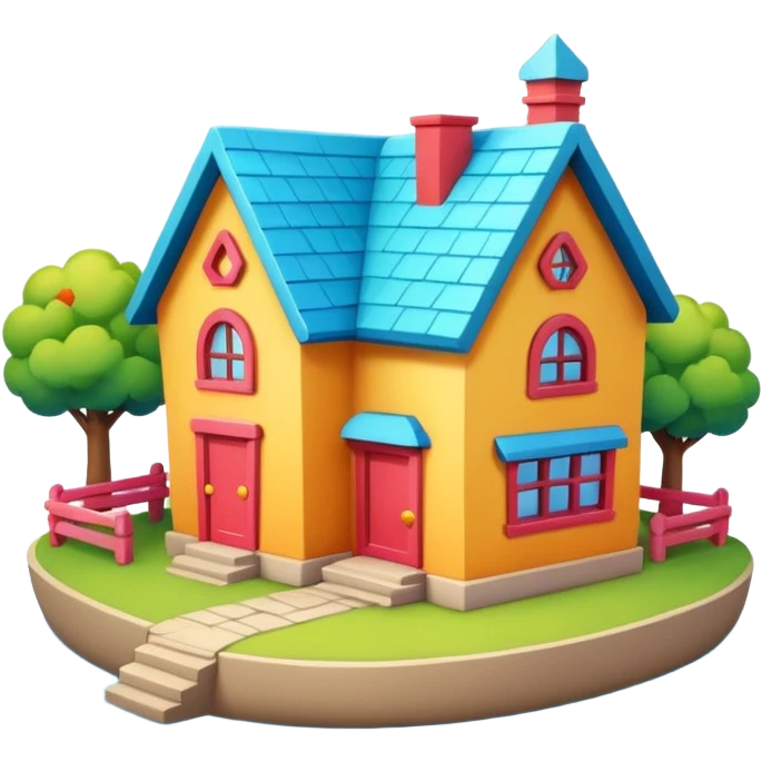 Gible-style little city and small home emoji