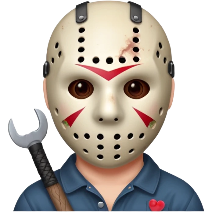 Jason Voorhees, looking cute, looks like he is in love emoji