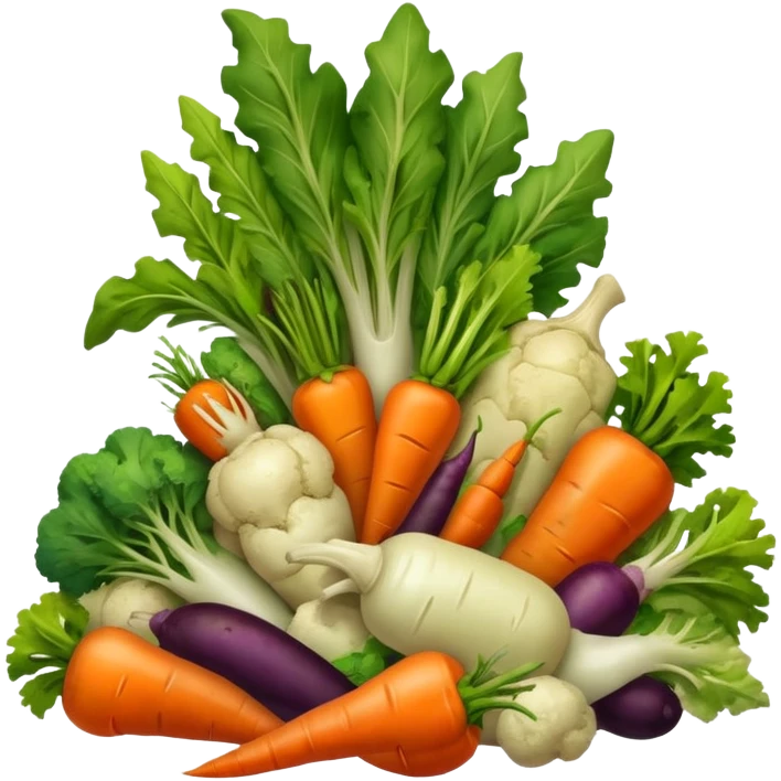 spoiled pile of used mixed vegetables  emoji