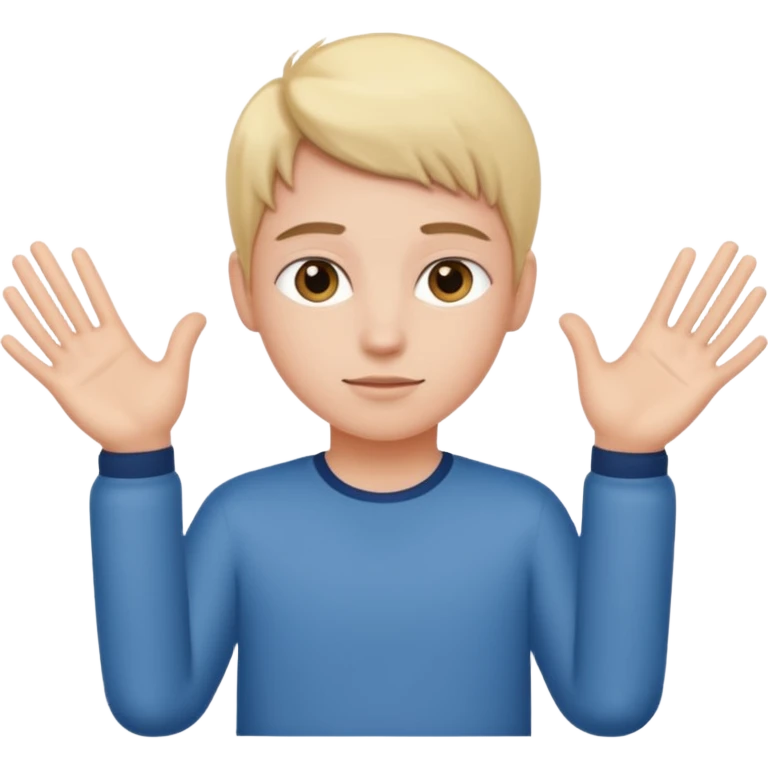 younger out with hands to the side emoji