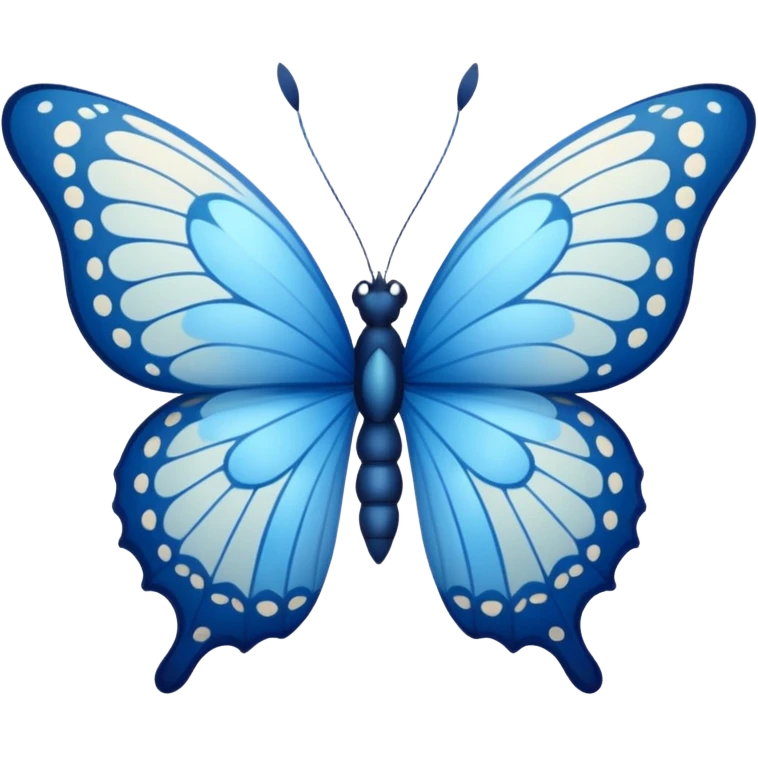 blue elegant burrterfly emoji