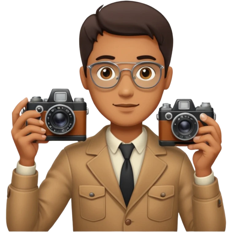 Camera Collector + retro lens, Vintage Collectors. emoji