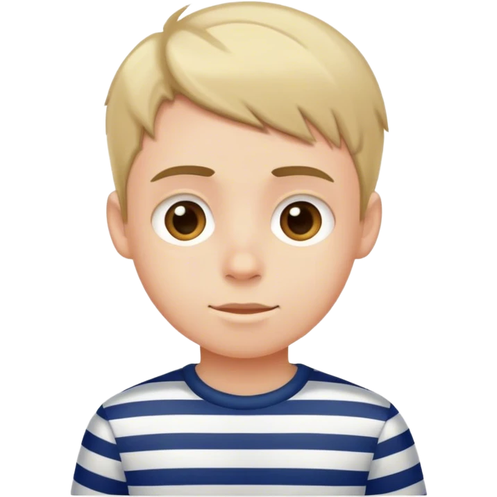 boy in striped shirt portrait emoji