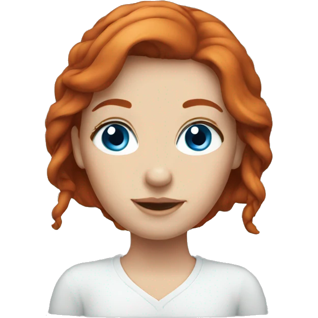 redhead girl blue eyes emoji