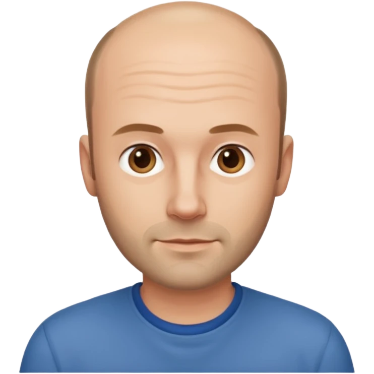 man mid 30's casual clothes balding hairline emoji