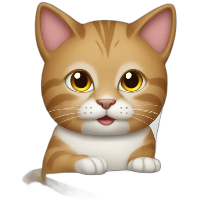 Cat on computer emoji