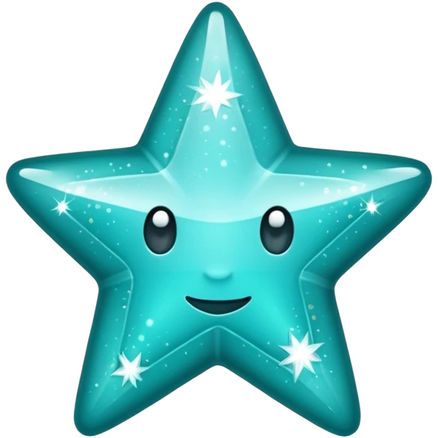 teal star with sprkle emoji