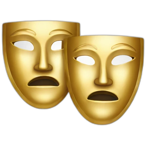 2 gold theatre masks emoji