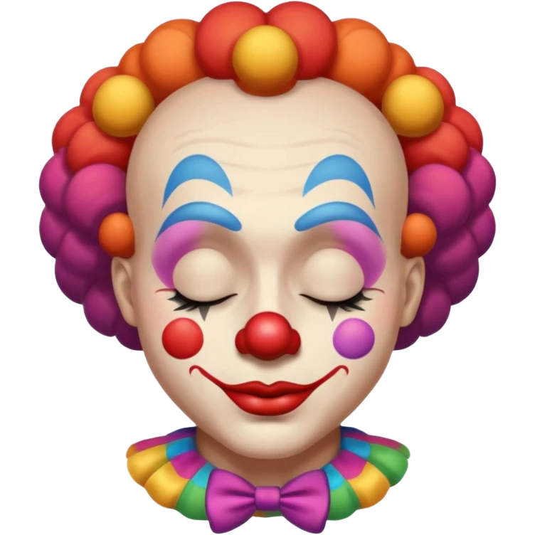 clown with closed eyes  emoji