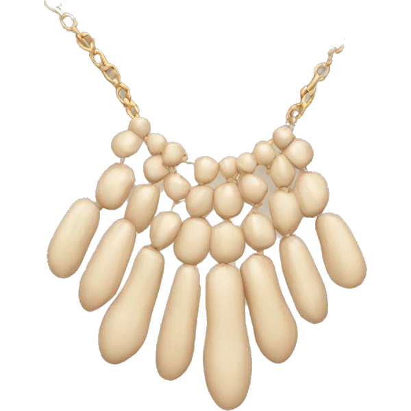 beige necklace emoji
