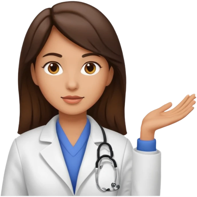 female brunette vet emoji