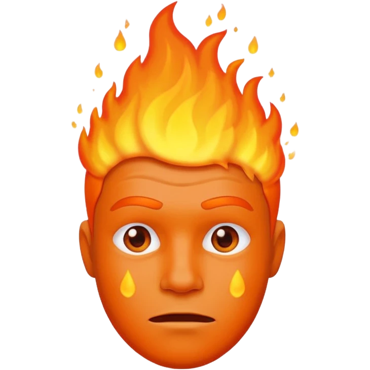 Man peeing fire emoji