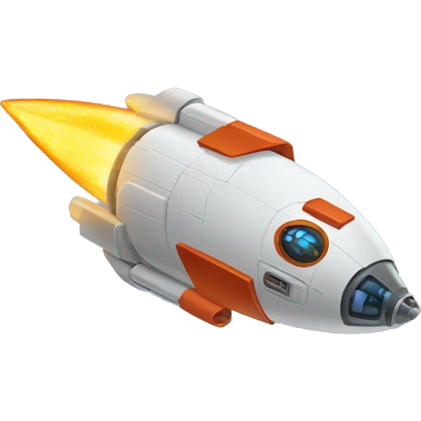 a spaceship like the apple emojis emoji